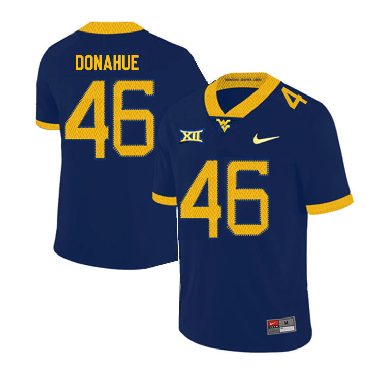 2019 Men #46 Reese Donahue West Virginia Mountaineers College Football Jerseys Sale-Navy